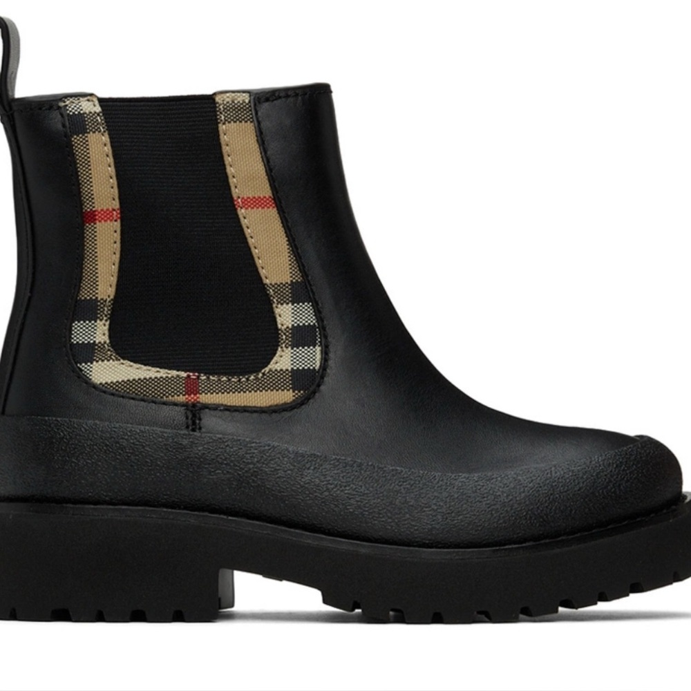 Burberry Kids Black Rosie Chelsea Boots